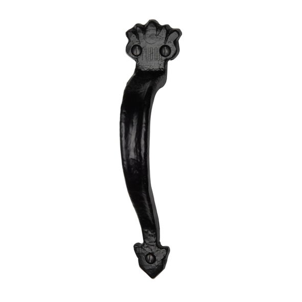 TC383 152 • 152mm • Antique Black Iron • Heritage Brass Pull Handle